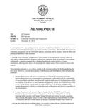 Memorandum Regarding Committee Structure and Assignments