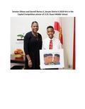 Senator Gibson and Darnell Barnes II, Senate District 6 2018 Arts in the Capitol Competition winner of J.E.B. Stuart Middle School.