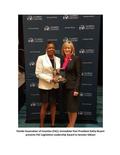 Florida Association of Counties presents FAC Legislative Leadership Award to Senator Gibson