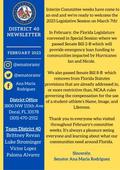 Senate District 40 February Newsletter - Senator Ana Maria Rodriguez