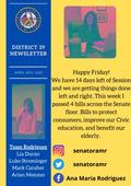 Senate District 39 Newsletter - Ana Maria Rodriguez